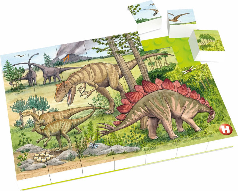 Afbeelding laden in galerijviewer, Hubelino blokpuzzel dinosaurus wereld - 35st.