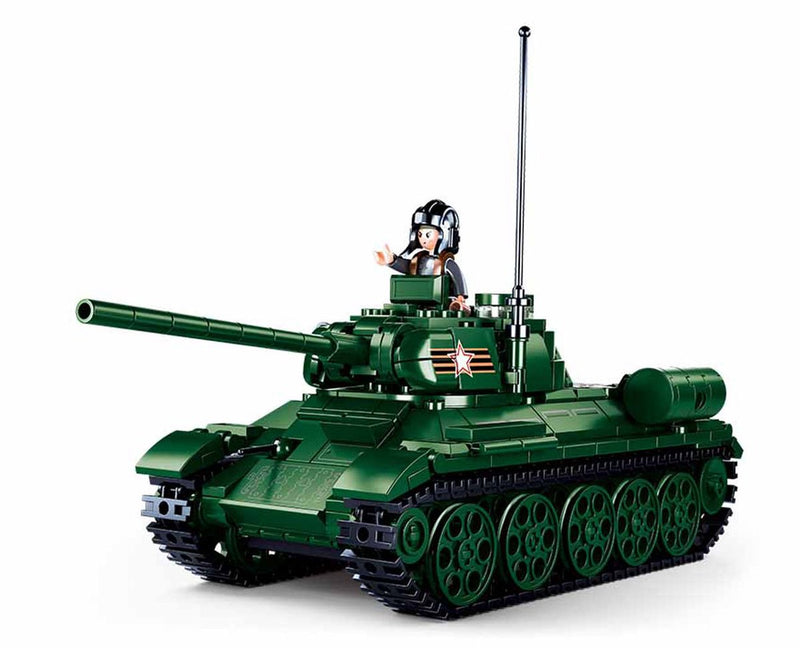 Chargez l'image dans la visionneuse de la galerie, Sluban wwii t-34-85 tank bouwspeelgoed kinderen vanaf 8 jaar – constructiespeelgoed modelbouw – bouwdoos met 497 bouwstenen – m38-b0982