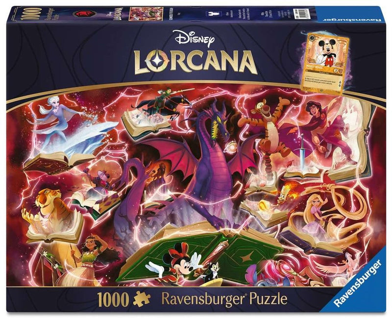 Afbeelding laden in galerijviewer, Ravensburger legpuzzel disney lorcana glimmers of the realm: ruby - 1000st.