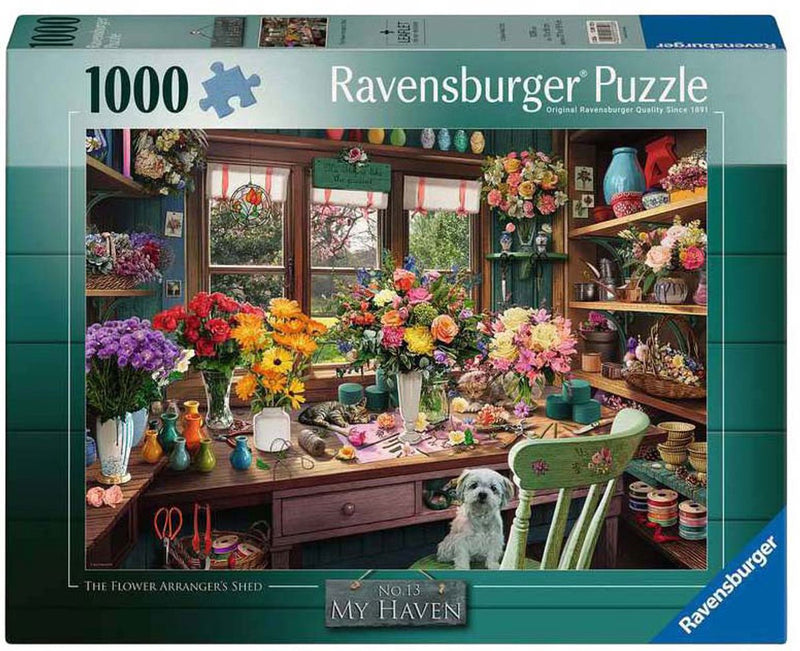 ギャラリービューアに画像をロードする, Ravensburger – my haven no.13: flower arranger – legpuzzel – 1000 stukjes