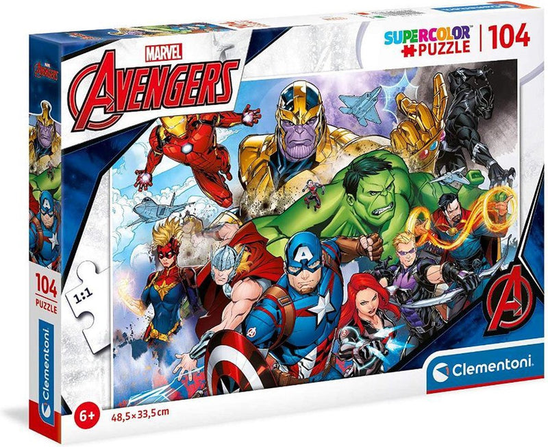 Afbeelding laden in galerijviewer, Marvel clementoni legpuzzel super color avengers, 104st.
