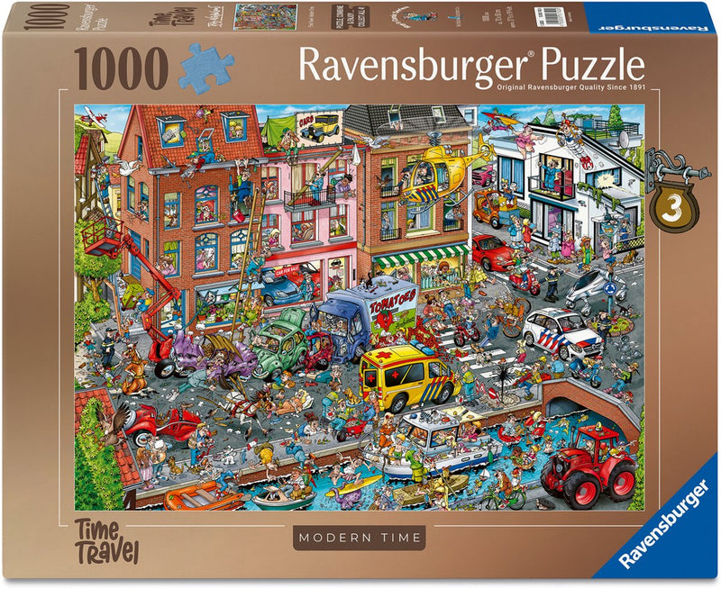 Afbeelding laden in galerijviewer, Ravensburger ray's comic series - time travel 3 - modern time - 1000 stukjes legpuzzel