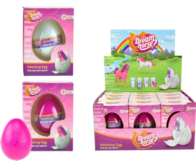 Cargue la imagen en el visor de la galería, Toi-toys groei-ei eenhoorn dream horse junior 5,2 cm roze