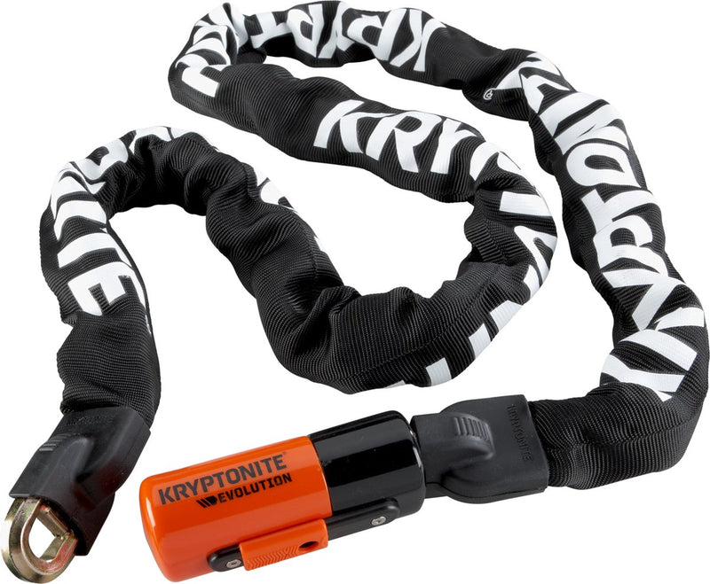 Afbeelding laden in galerijviewer, Kryptonite evolution 1012-ketting met geïntegreerd slot – art-3 kettingslot fiets – fietsslot ketting elektrische fiets – 120 cm – staal – zwart