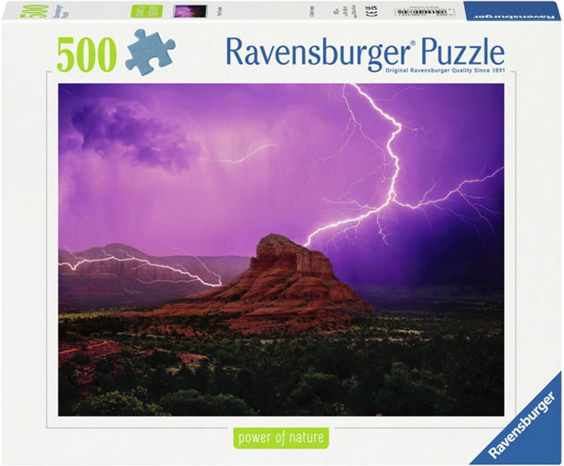 Chargez l'image dans la visionneuse de la galerie, Ravensburger legpuzzel pinke gewitterstimmung 500 stukjes landschap.