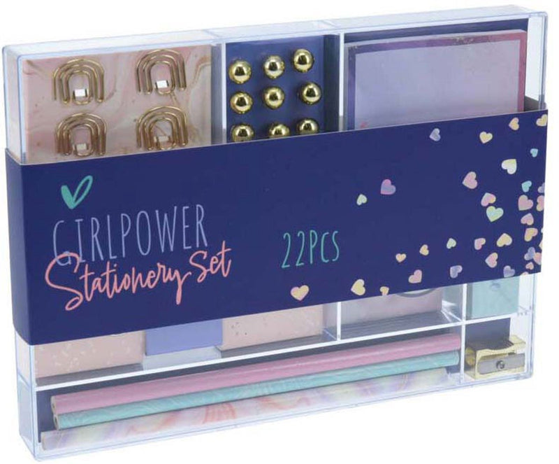 Afbeelding laden in galerijviewer, Koopman schrijfwarenset creatief speelgoed goud paars 22-delig multicolor.