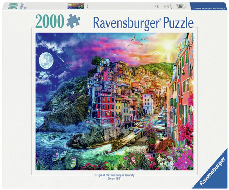 Afbeelding laden in galerijviewer, Ravensburger puzzel cinque terre - kleurrijke legpuzzel 2000 stukjes.