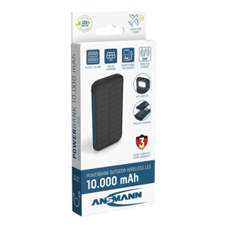 Cargue la imagen en el visor de la galería, Ansmann outdoor powerbank met zonnepaneel , led-lamp, 2x usb-a poort