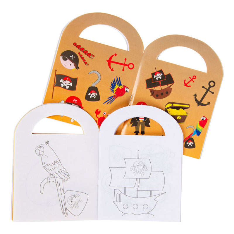 Load image into Gallery viewer, Duckiez kleurboekje met stickers piraat