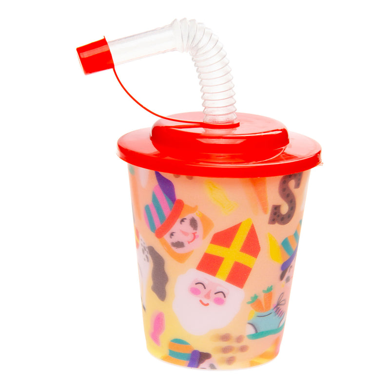 Laden Sie das Bild in Galerie -Viewer, Duckiez beker met deksel en rietje sinterklaas, 12st.