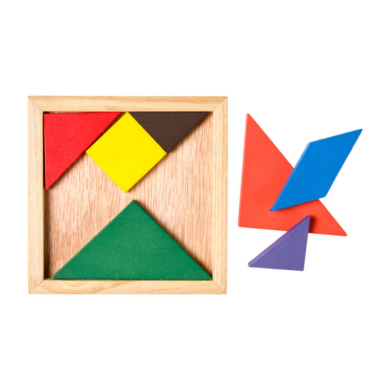 Load image into Gallery viewer, Duckiez houten tangram puzzel, 7st.