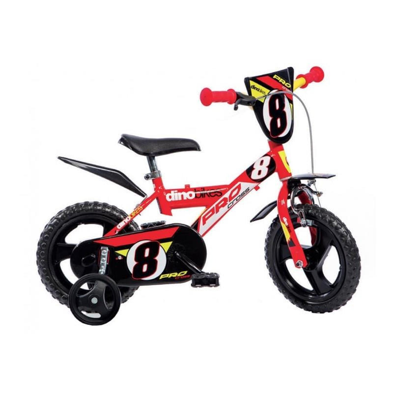 Afbeelding laden in galerijviewer, Dino bikes dino jongensfiets pro cross 12 inch rood zwart