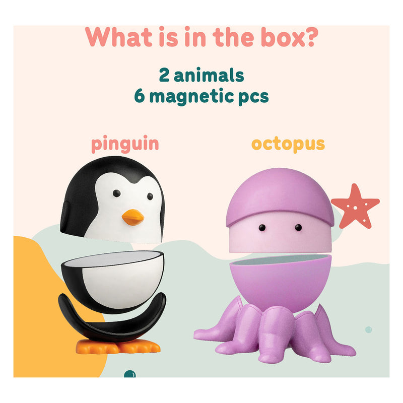 Load image into Gallery viewer, Clics magimals wibly wobly sealife magnetisch speelgoed