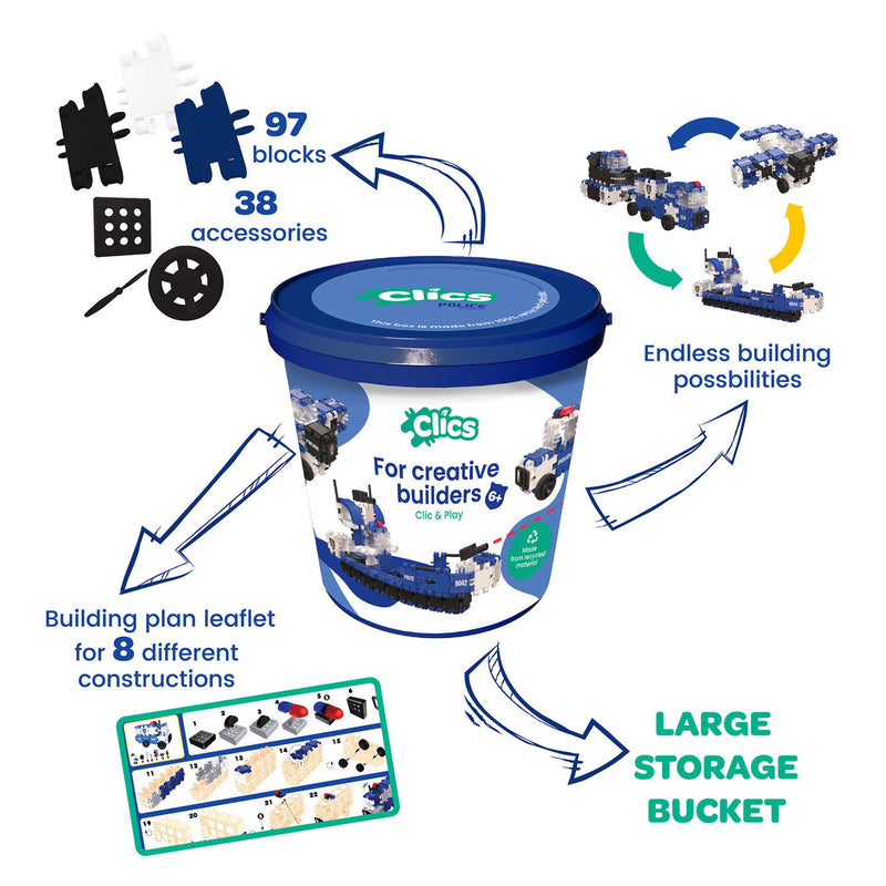 Load image into Gallery viewer, Clics bouwblokken politie in emmer