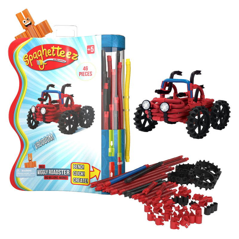 Load image into Gallery viewer, Clics spaghetteez wiggly roadsters flexibele bouwstaafjes, 46dlg.