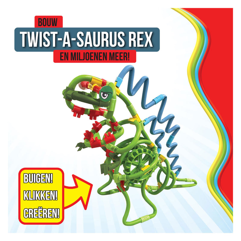 Afbeelding laden in galerijviewer, Spaghetteez twist-a-saurus rex flexibele bouwstaafjes, 64dlg.