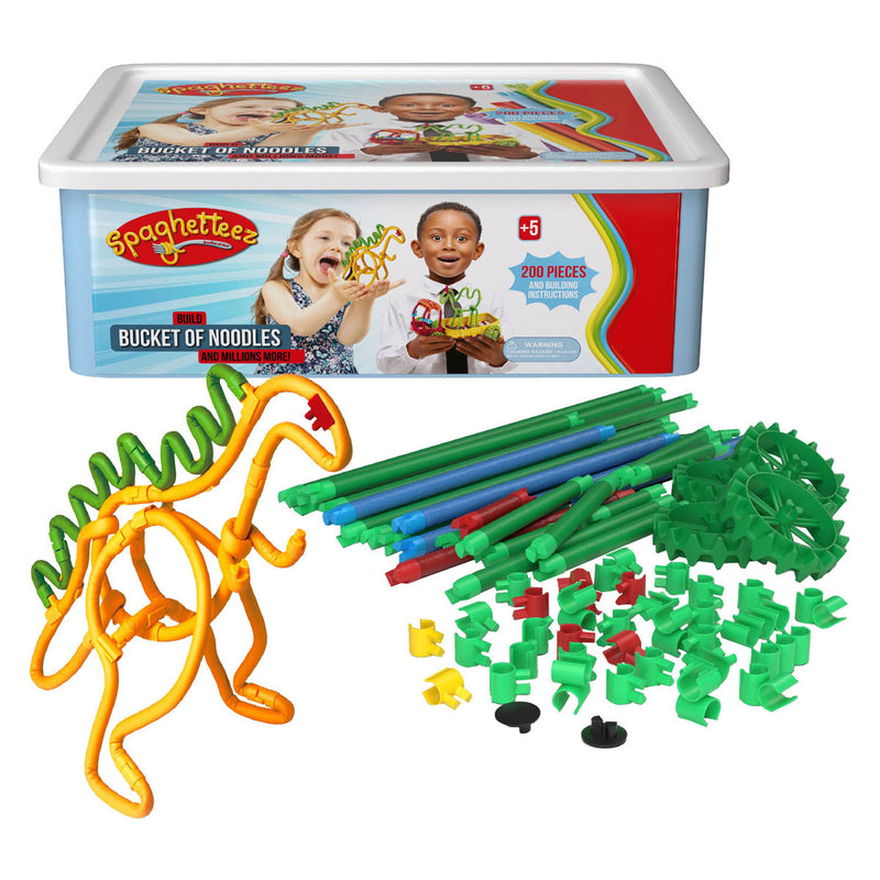 Load image into Gallery viewer, Clics spaghetteez flexibele bouwstaafjes in opbergbox, 200dlg.