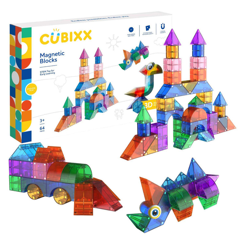 Load image into Gallery viewer, Clics cubixx magnetische bouwspeelgoed - 64dlg.