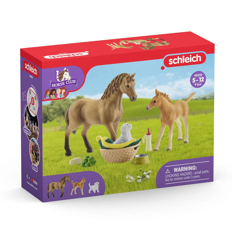 Load image into Gallery viewer, Schleich HORSE CLUB Babydieren Verzorgingsset 42432