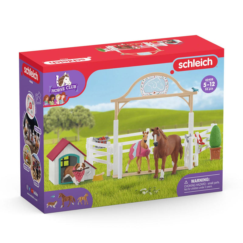 Load image into Gallery viewer, Schleich horse club hannah's gasten met ruby hond 42458