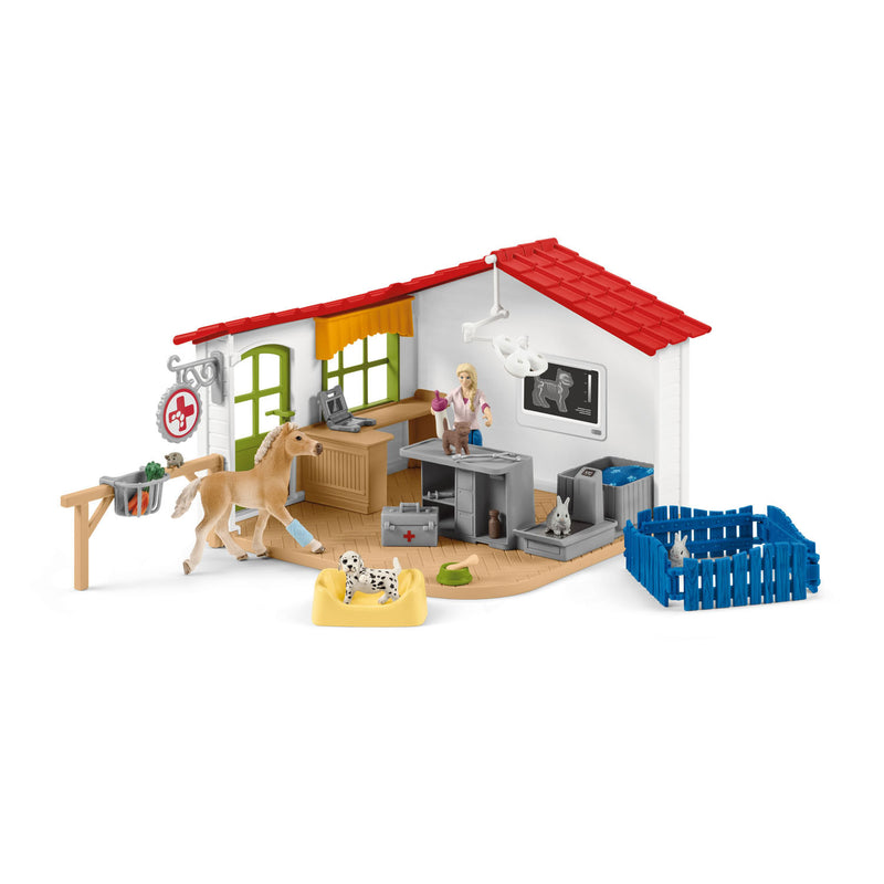 Load image into Gallery viewer, Schleich farm world dierenartspraktijk met dieren 42502