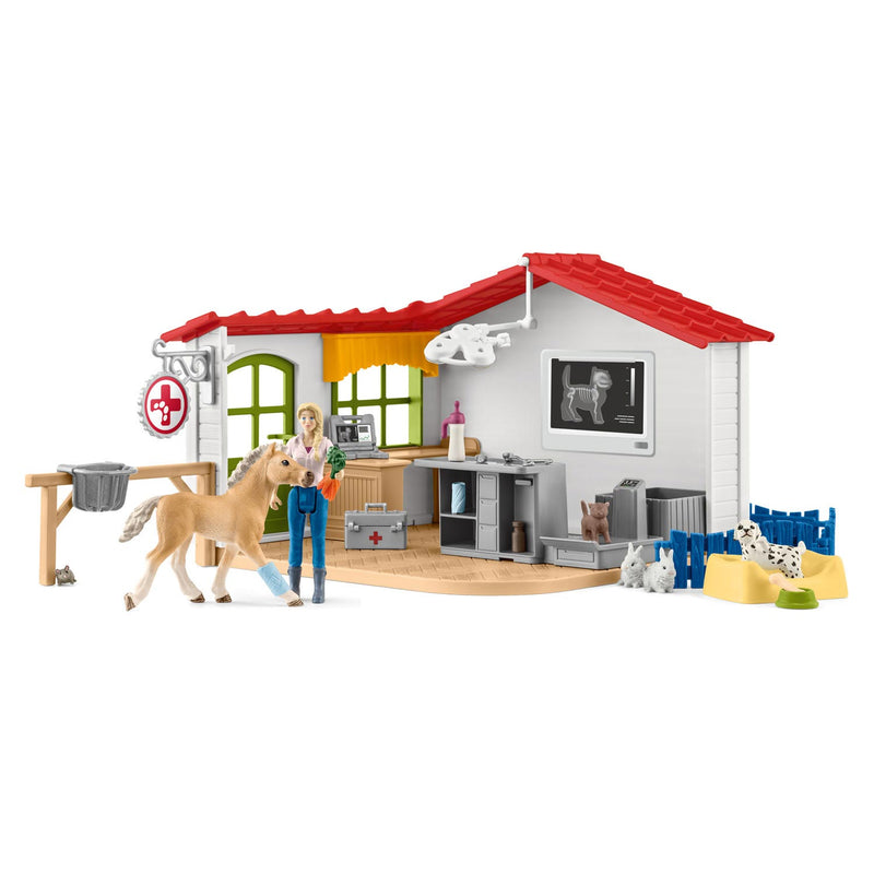 Load image into Gallery viewer, Schleich farm world dierenartspraktijk met dieren 42502