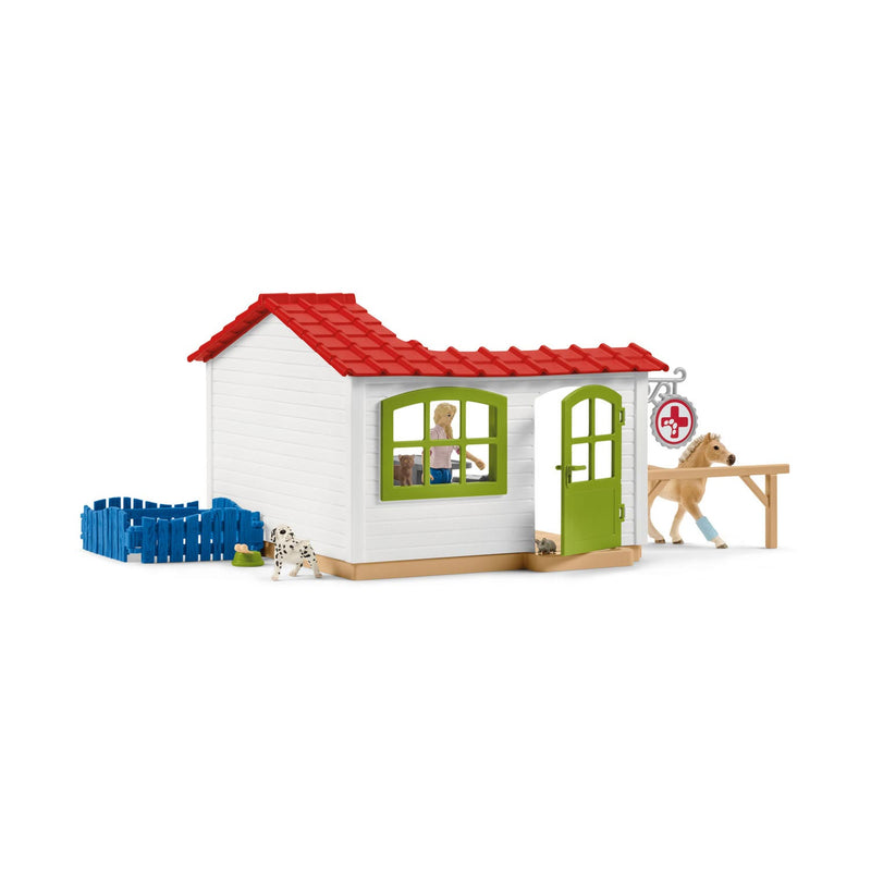 Load image into Gallery viewer, Schleich farm world dierenartspraktijk met dieren 42502