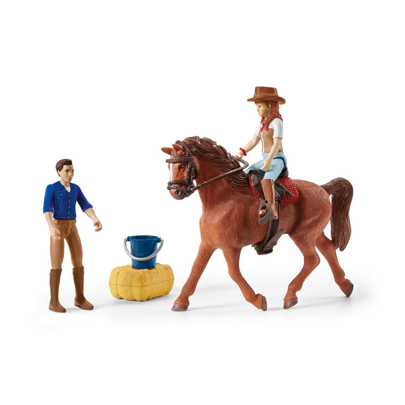 Load image into Gallery viewer, Schleich horse club avontuur met auto en paardentrailer 42535