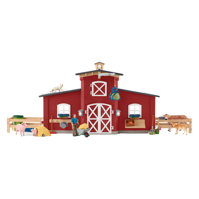 Afbeelding laden in galerijviewer, Schleich farm world grote stal rood 42606