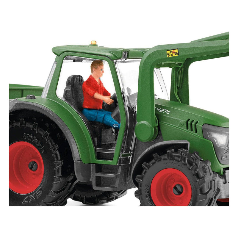 Afbeelding laden in galerijviewer, Schleich farm world tractor met aanhanger 42608