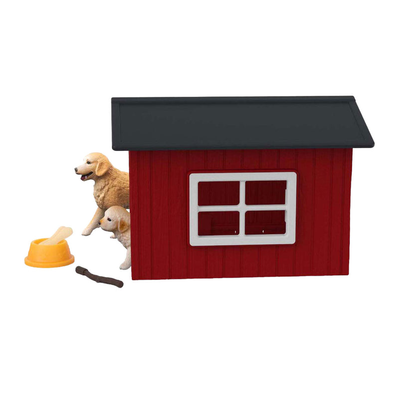 Afbeelding laden in galerijviewer, Schleich farm world hondenhok met golden retrievers 42722