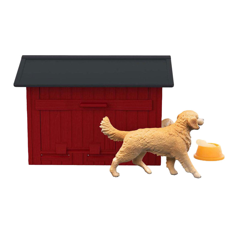 Afbeelding laden in galerijviewer, Schleich farm world hondenhok met golden retrievers 42722