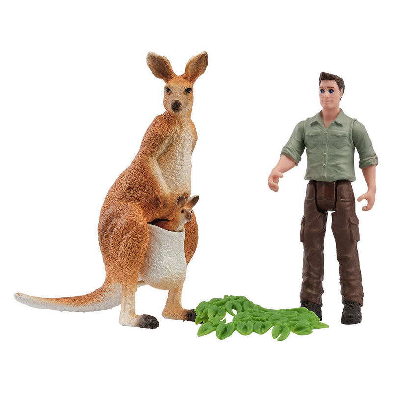 Laden Sie das Bild in Galerie -Viewer, Schleich wild life kangoeroetour met de ranger 81540