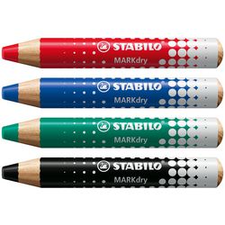 Chargez l'image dans la visionneuse de la galerie, Stabilo whiteboard-marker markdry kleurenassort extra breed potloodpunt 5 stuks
