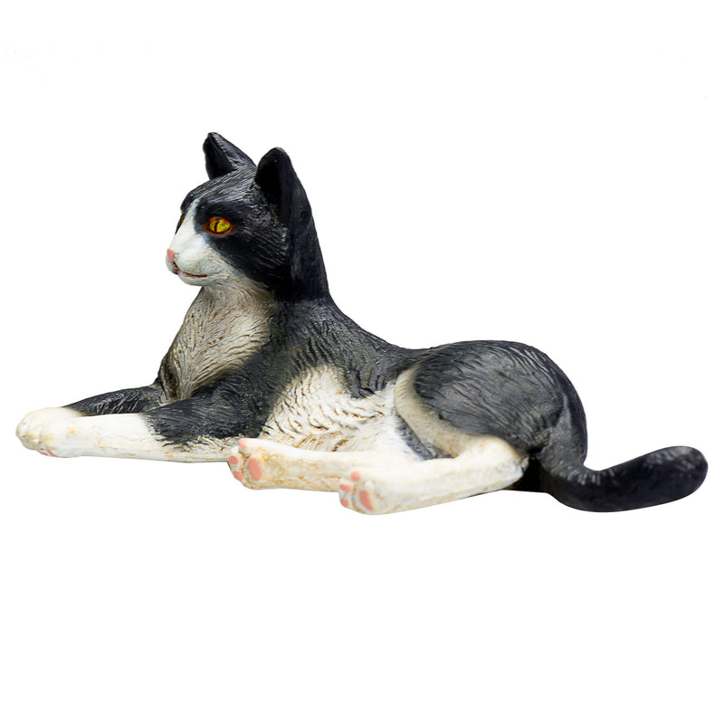 ギャラリービューアに画像をロードする, Mojo farmland liggende kat zwart wit - 387367