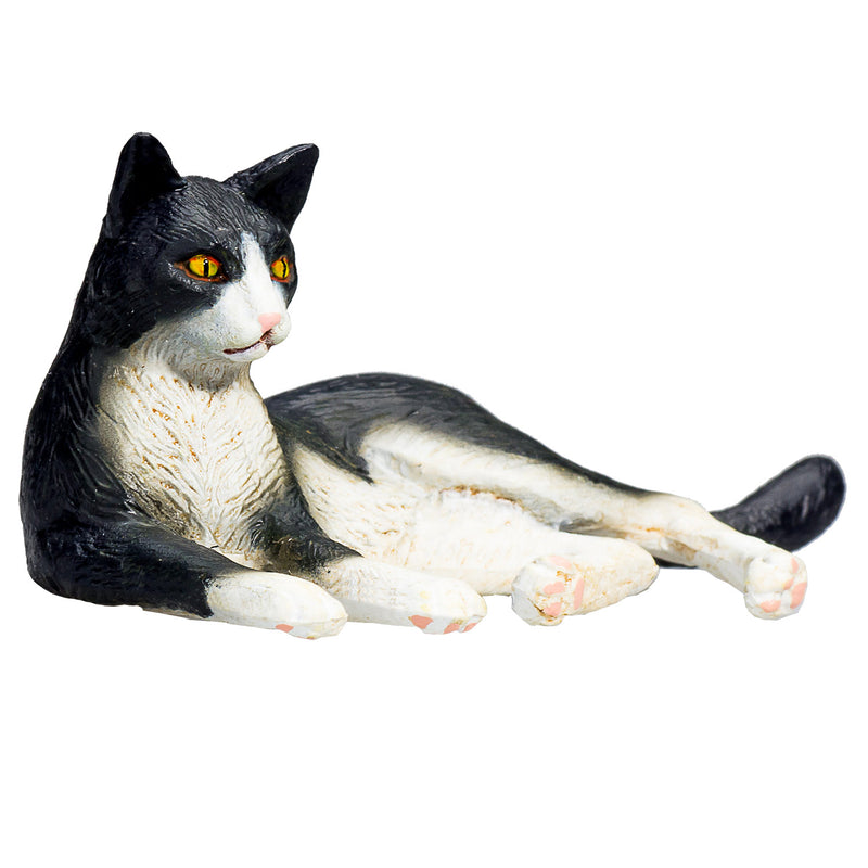 ギャラリービューアに画像をロードする, Mojo farmland liggende kat zwart wit - 387367