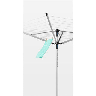 Laden Sie das Bild in Galerie -Viewer, Brabantia lift-o-matic advance droogmolen - 50 m - met metalen grondanker, beschermhoes en wasknijpertasje - metallic grey