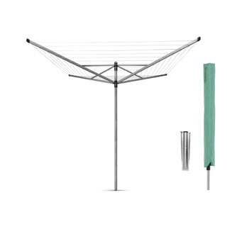 Chargez l'image dans la visionneuse de la galerie, Brabantia lift-o-matic 60m + grondanker + hoes metallic grey