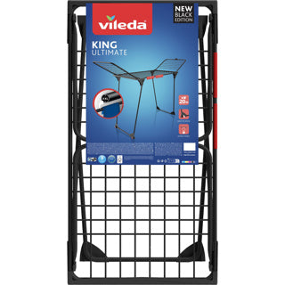 Afbeelding laden in galerijviewer, Vileda king ultimate droogrek (black edition) - tafel droogrek - 20 m drooglengte - xxl waslijnen