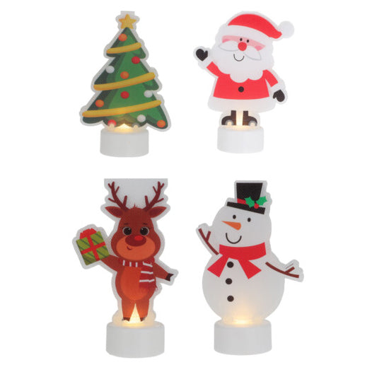 Load image into Gallery viewer, Theelicht met Kerstfiguur, 12st.
