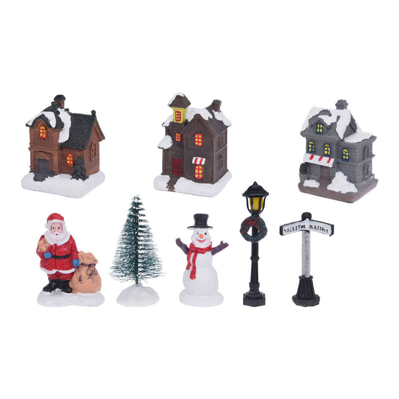 Load image into Gallery viewer, Kerstdorp met led, 10dlg.