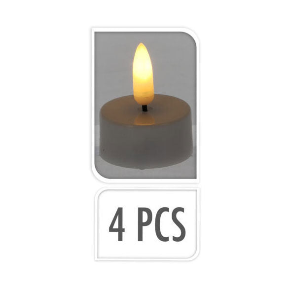 Load image into Gallery viewer, Theelicht Set Wit, 4st.