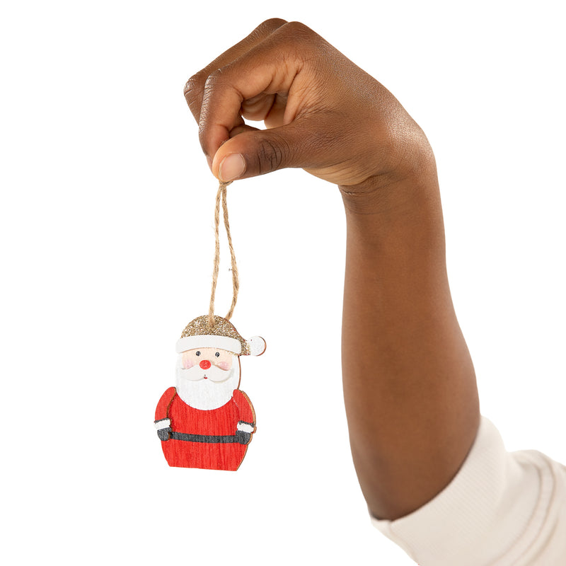 Cargue la imagen en el visor de la galería, Houten kerstboomhangers, 8st.