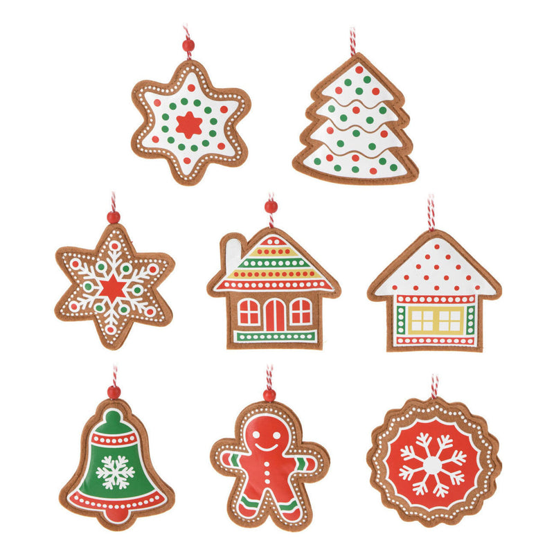 Load image into Gallery viewer, Kersthangers Vilt Traditioneel, Set van 24