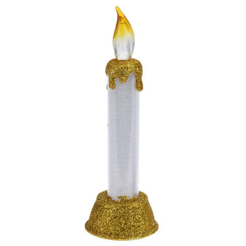 Load image into Gallery viewer, Ledkaars met Kerstglitters, 15cm.