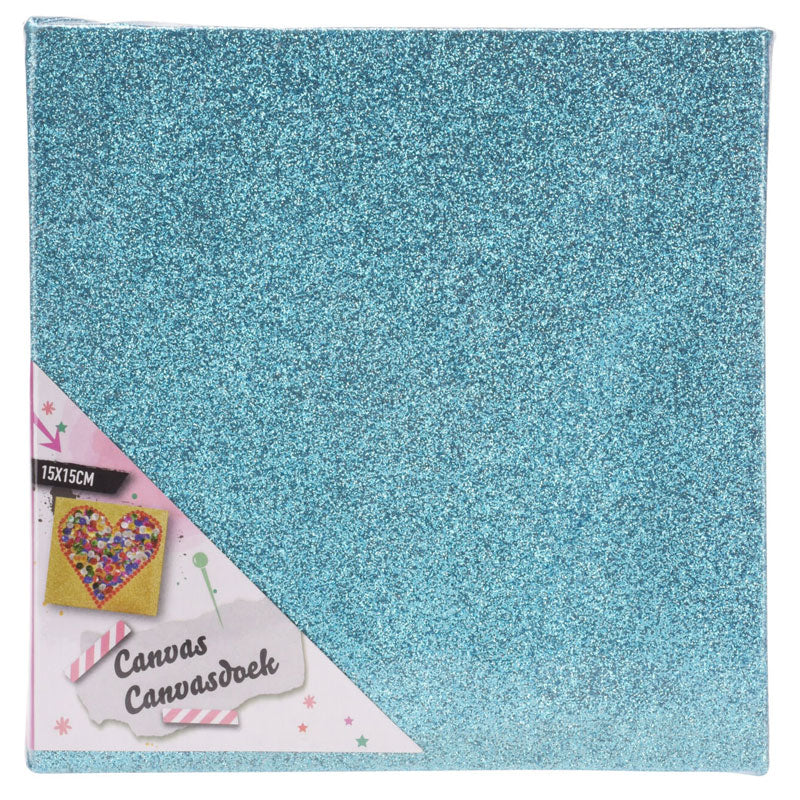 Load image into Gallery viewer, Canvas glitter 15x15cm, set van 12