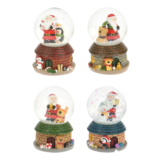 Load image into Gallery viewer, Knus Waterbal met Kerstman met Led, 4, 5cm