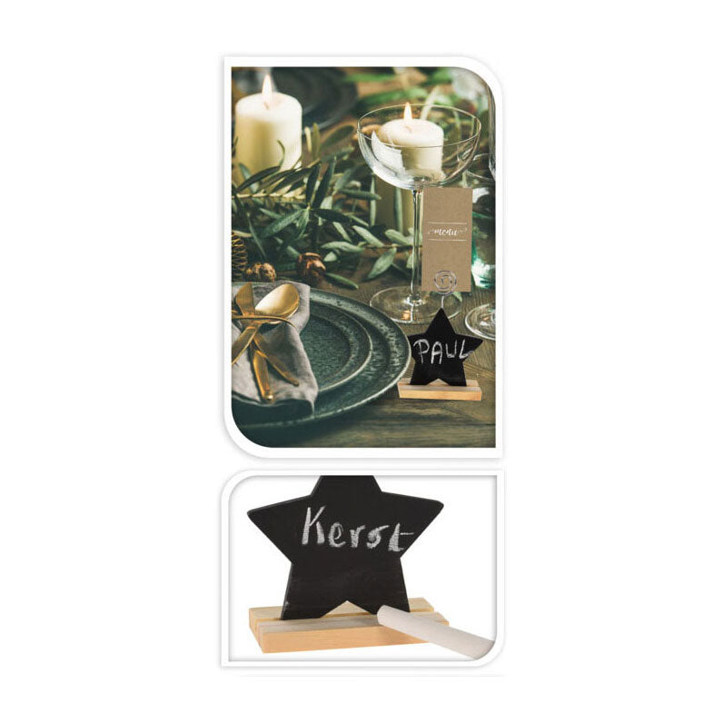 Cargue la imagen en el visor de la galería, Naamkaarthouder krijtbord kerst, 13cm