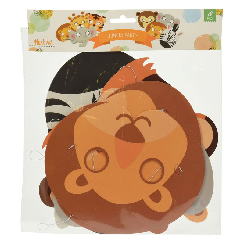 Load image into Gallery viewer, Masker jungle papier set, 8st.