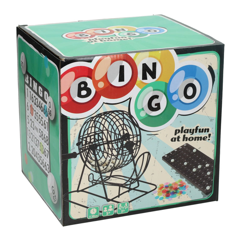 ギャラリービューアに画像をロードする, Zwarte bingomolen met speelbord bingokaarten en fiches